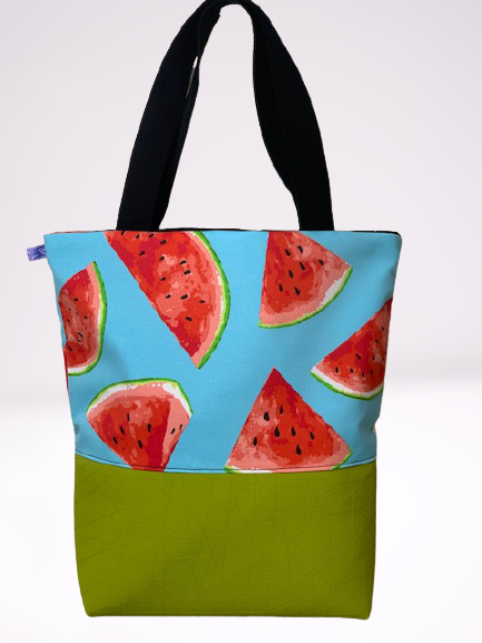 watermelon bag, tote, beach tote , water resistant 
